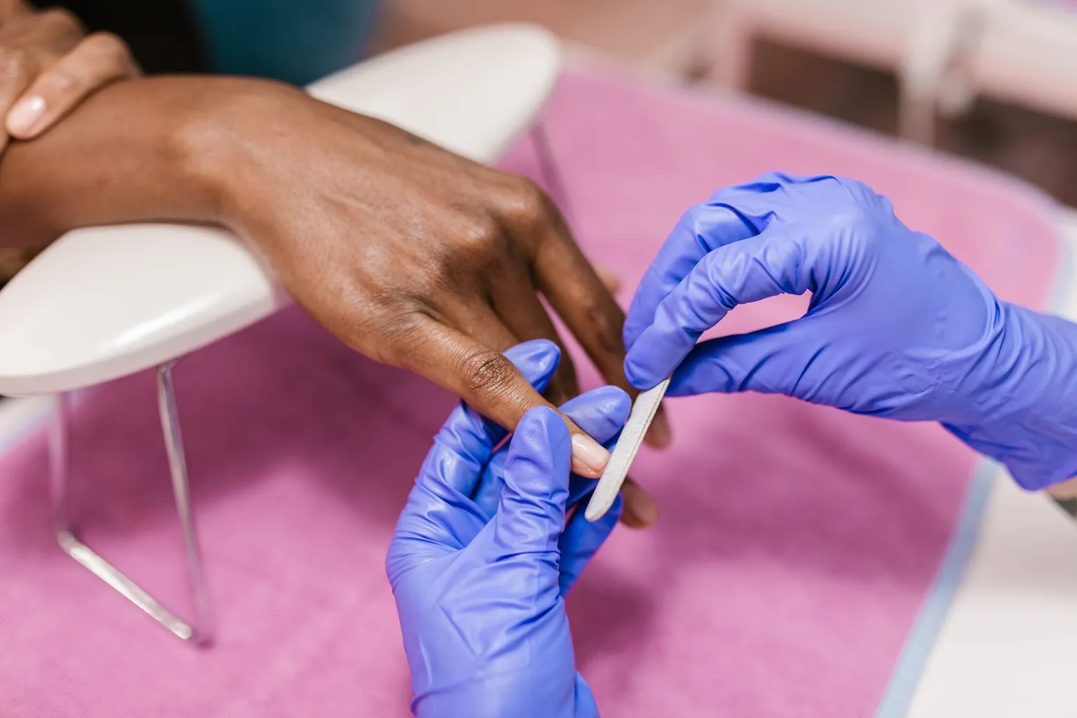 Nail salon manicure
