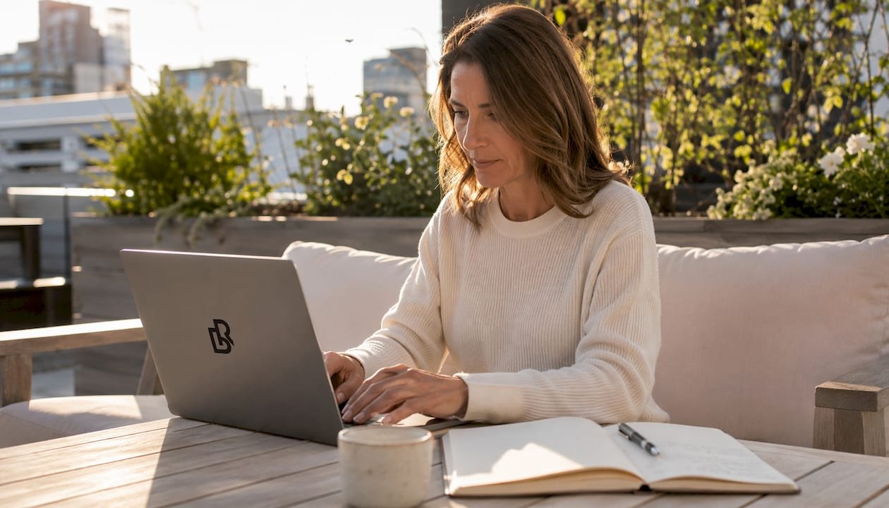 Consultant working on scheduling software features