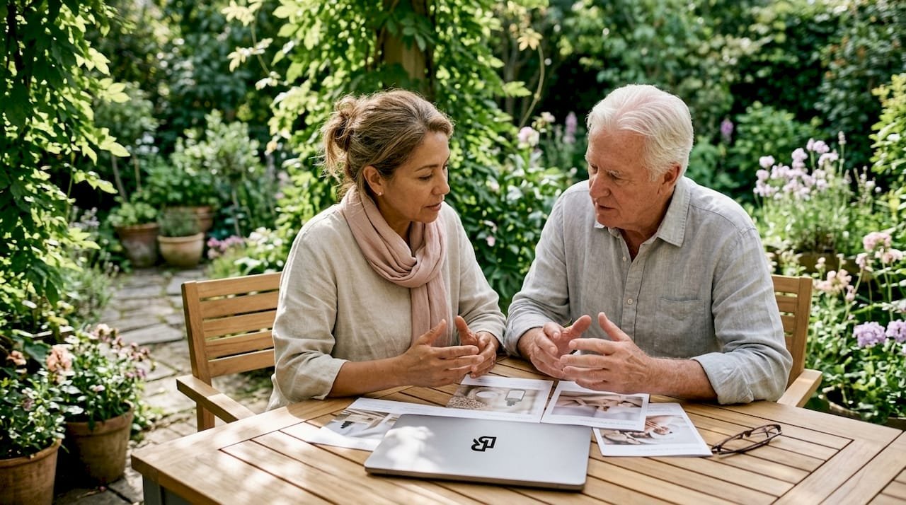 Salon managers discussing software options