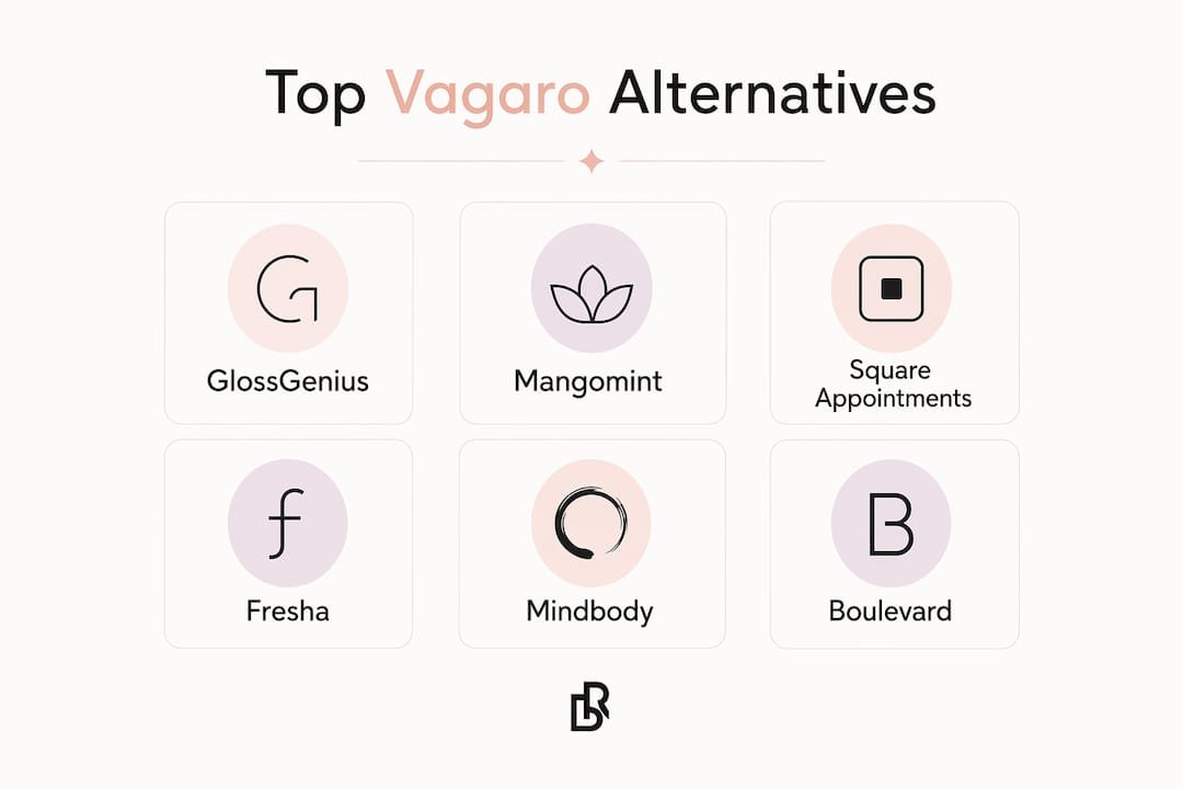 Infographic showing top Vagaro alternatives ranked