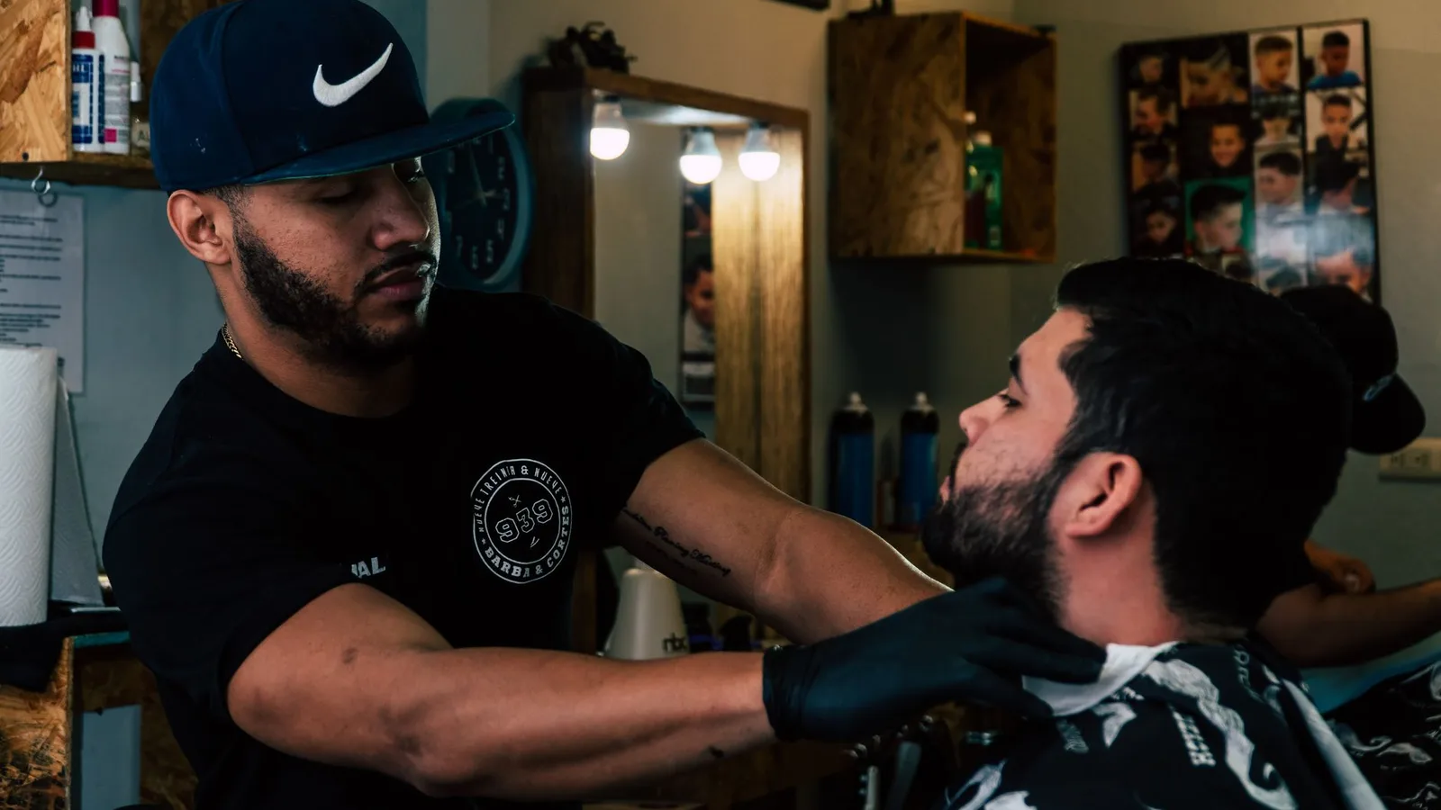 Inside a modern barbershop
