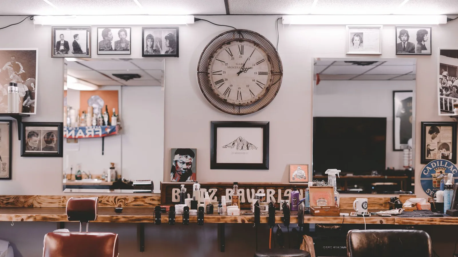 Inside a modern barbershop