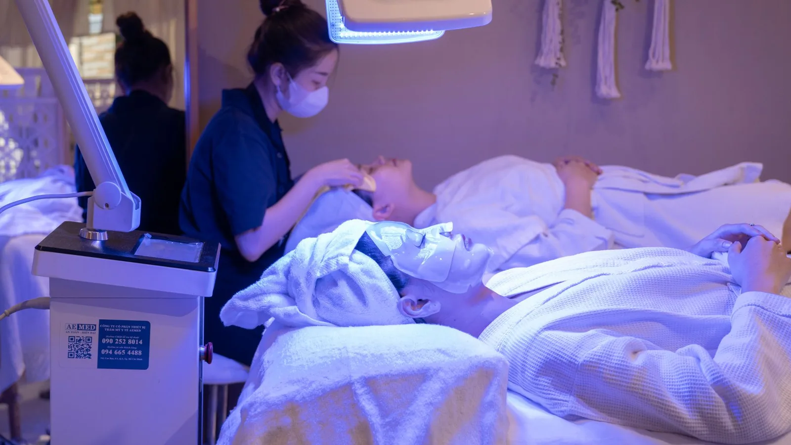 A facial treatment room