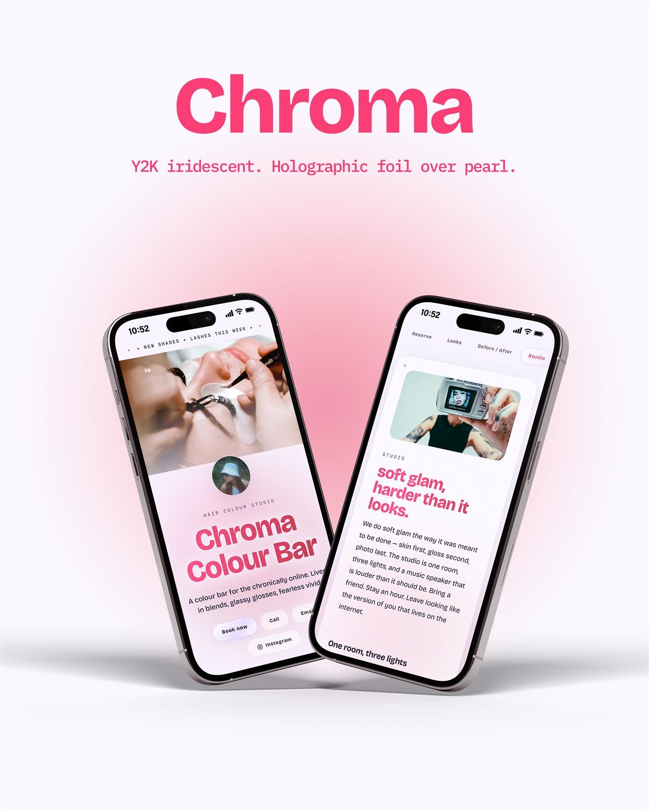 Chroma template on a phone