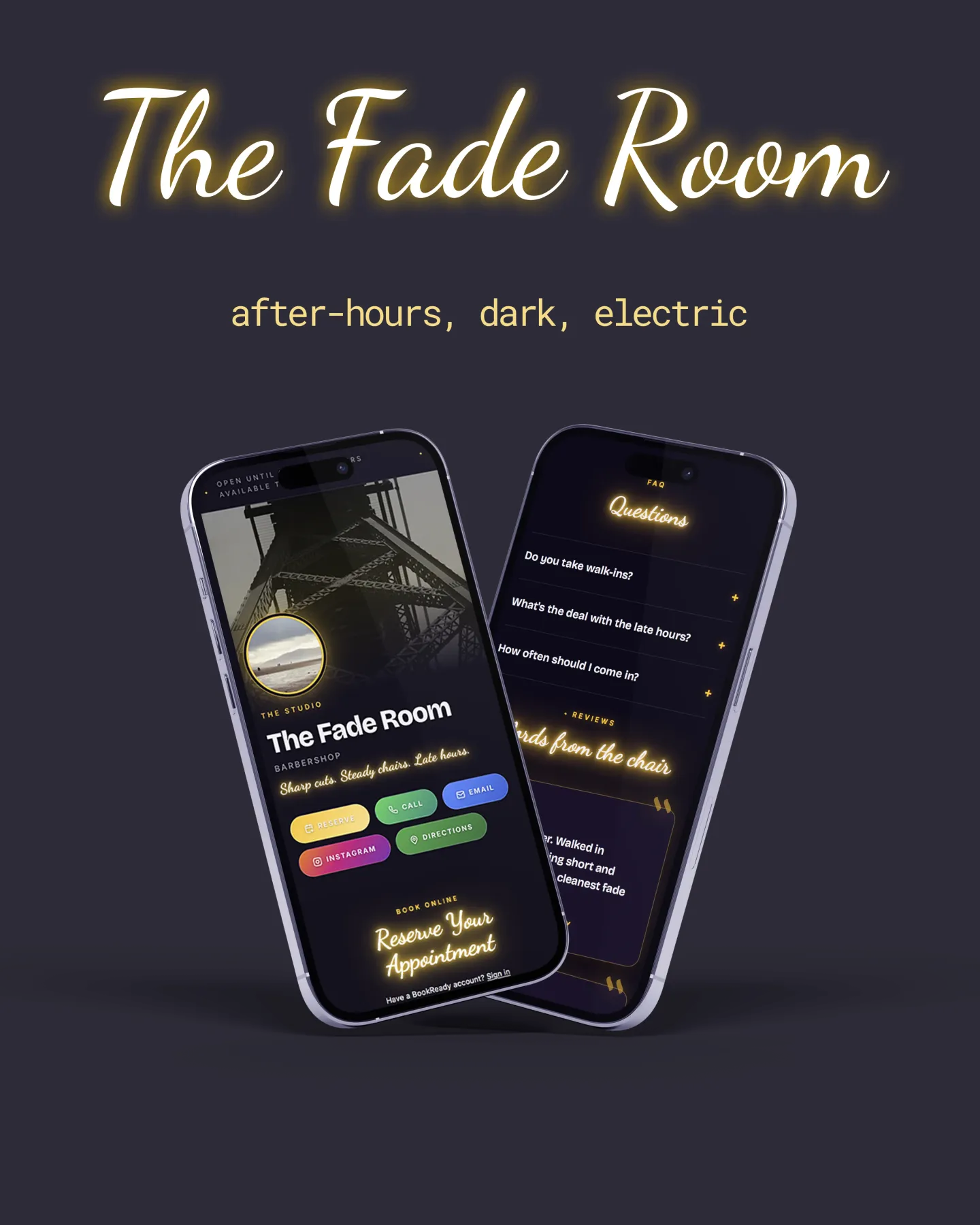 Booking websites for barbers